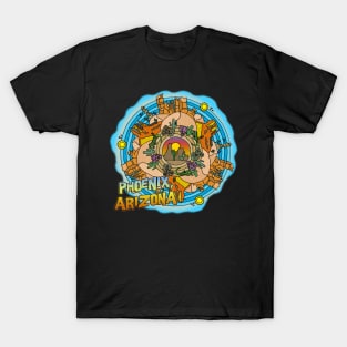 Phoenix, Arizona Desert Southwest Themed Mandala T-Shirt